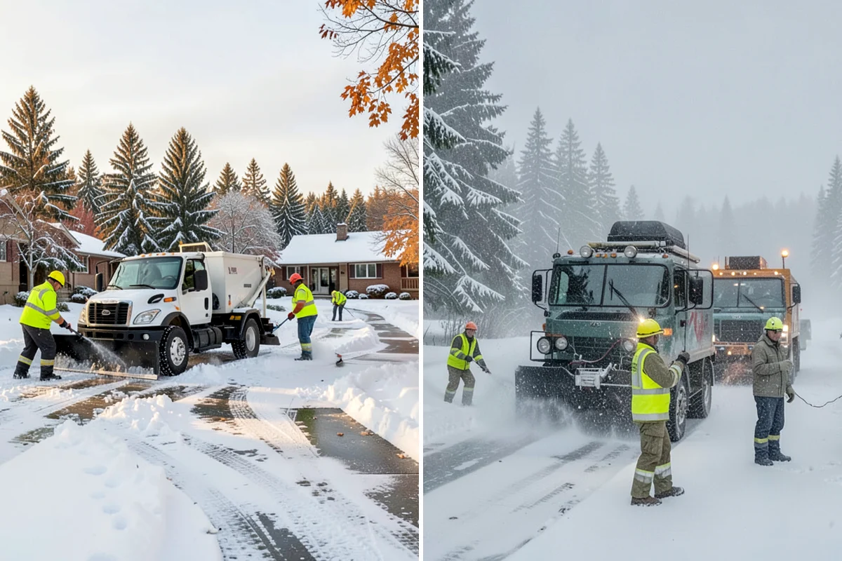 Medical Office Snow Plowing in Arlington, Snohomish County, WA - Confirm clinic hours and mark ADA stalls and the entrance drive as top priority