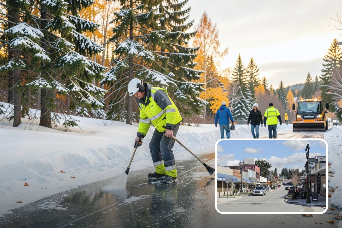 Medical Office Snow Plowing in Bothell, King County, WA - Patient lots and ADA stalls cleared before the first appointment