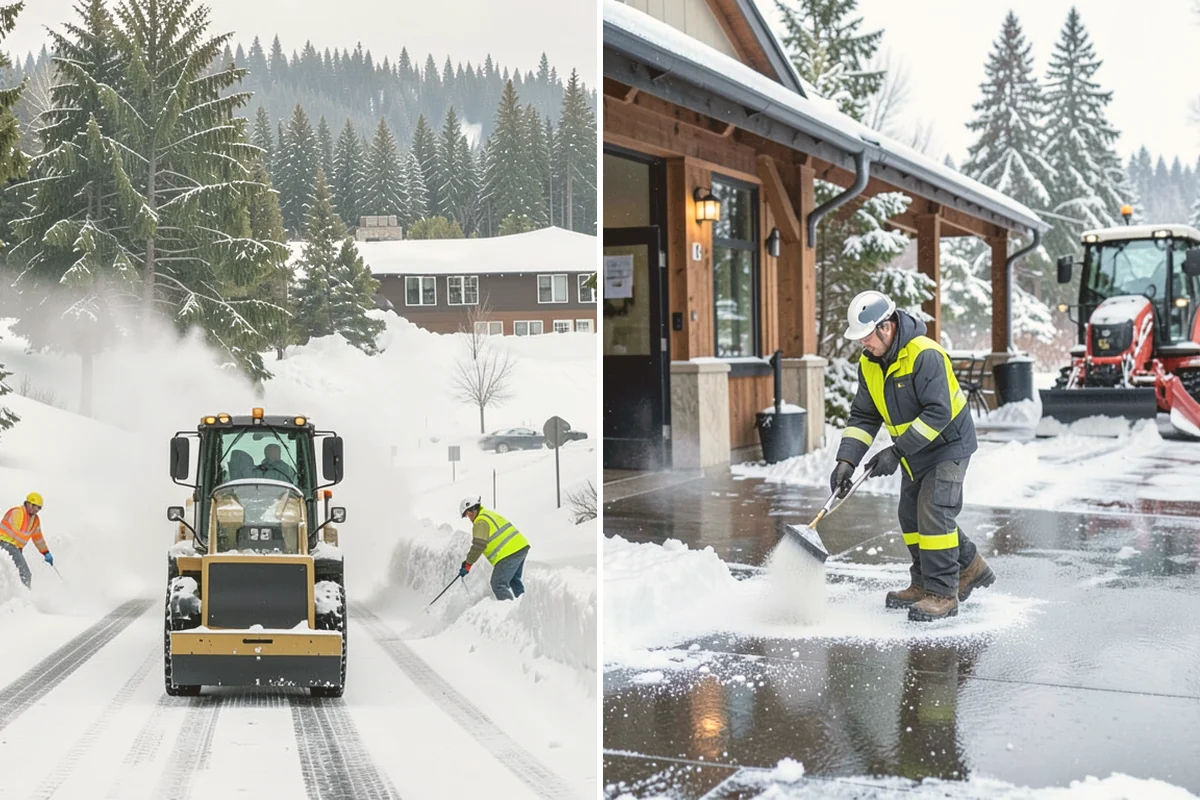 Medical Office Snow Plowing in Bothell, King County, WA - Confirm clinic hours and mark ADA stalls and the entrance drive as top priority