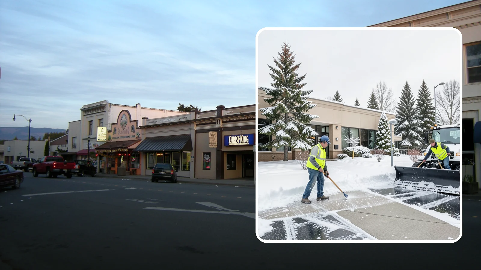 Medical Office Snow Plowing in Burlington, Skagit County, WA - We plow medical office lots and entrances early so patients, many with limited mobility, arrive on clear, safe pavement.
