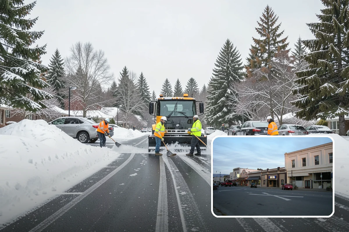 Medical Office Snow Plowing in Burlington, Skagit County, WA - Patient lots and ADA stalls cleared before the first appointment
