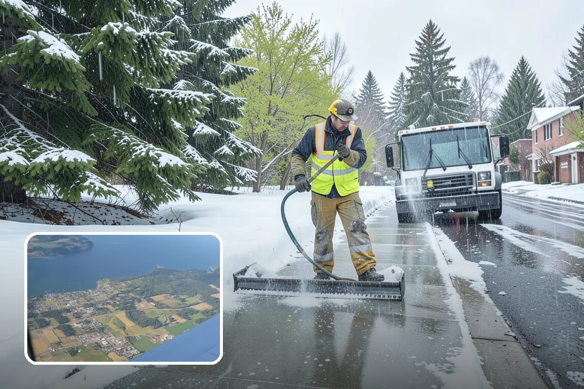 Medical Office Snow Plowing in Coupeville, Island County, WA - Patient lots and ADA stalls cleared before the first appointment