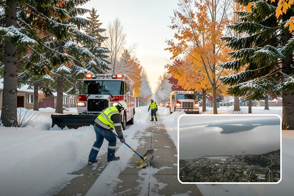 Medical Office Snow Plowing in Des Moines, King County, WA - Patient lots and ADA stalls cleared before the first appointment