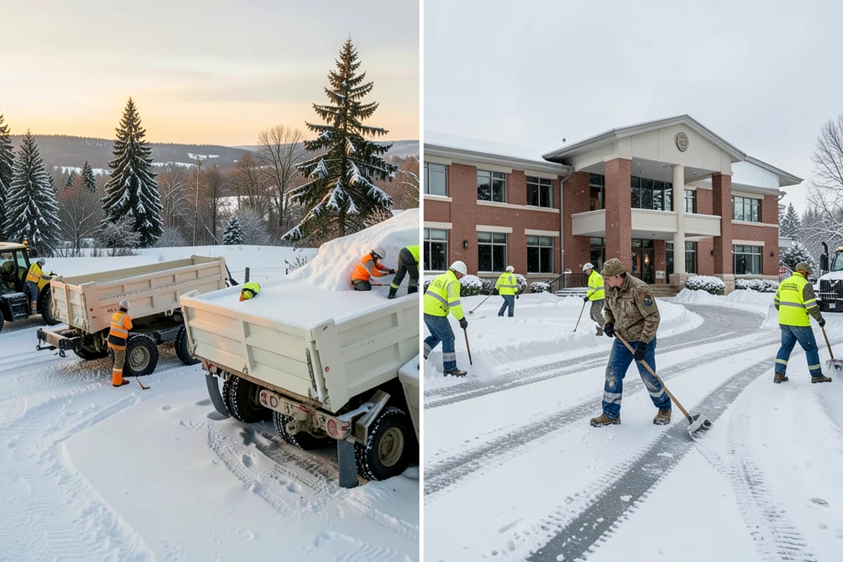 Medical Office Snow Plowing in DuPont, Pierce County, WA - Confirm clinic hours and mark ADA stalls and the entrance drive as top priority