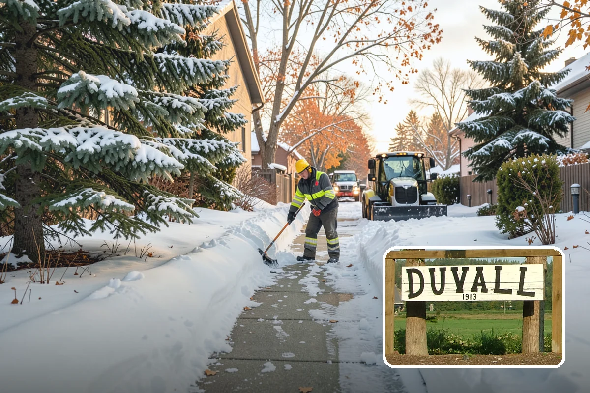 Medical Office Snow Plowing in Duvall, King County, WA - Patient lots and ADA stalls cleared before the first appointment