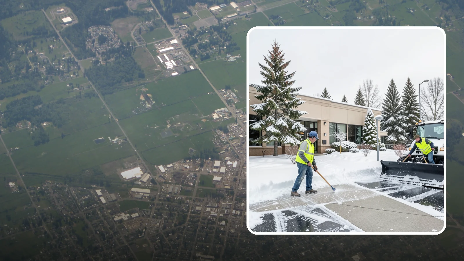 Medical Office Snow Plowing in Enumclaw, King County, WA - We plow medical office lots and entrances early so patients, many with limited mobility, arrive on clear, safe pavement.