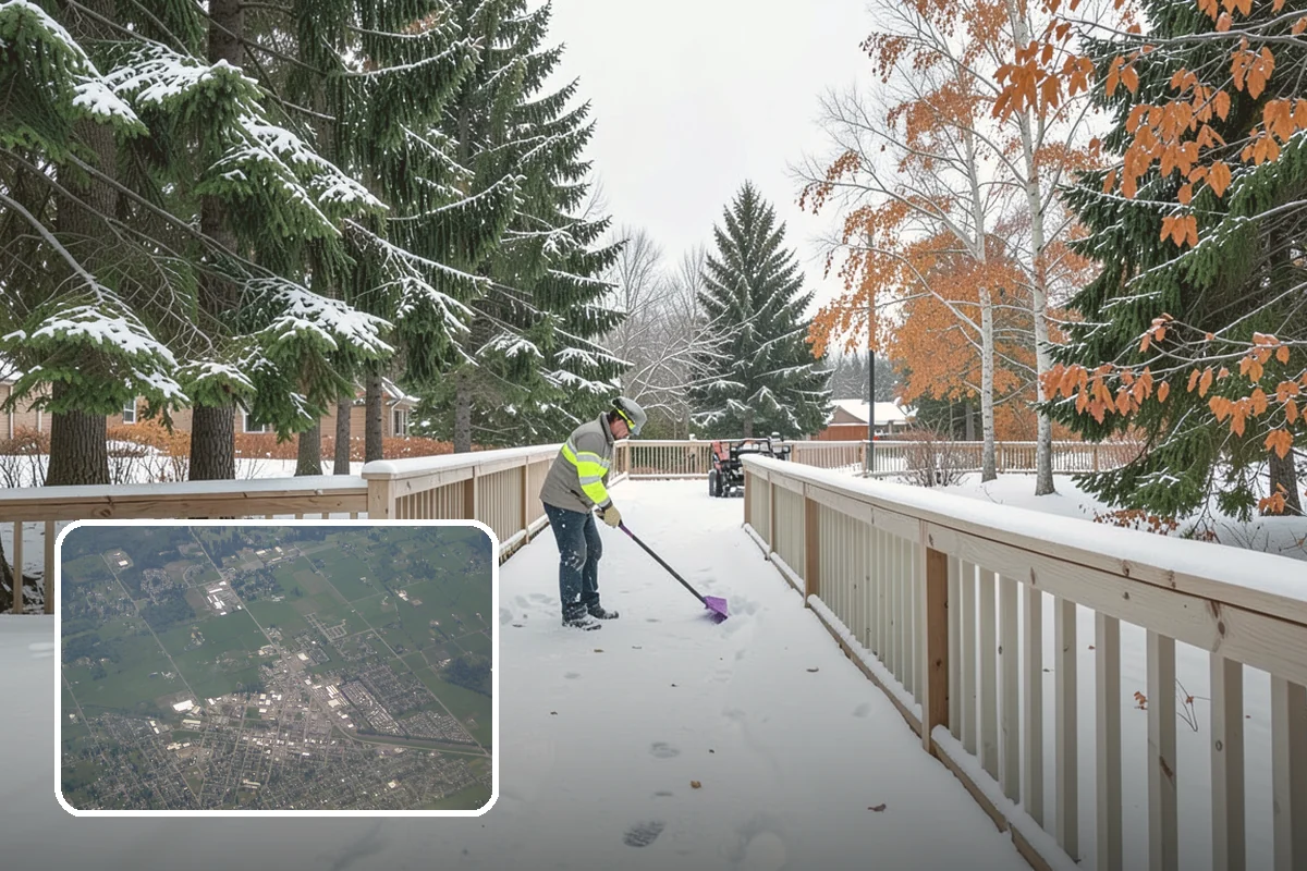 Medical Office Snow Plowing in Enumclaw, King County, WA - Patient lots and ADA stalls cleared before the first appointment