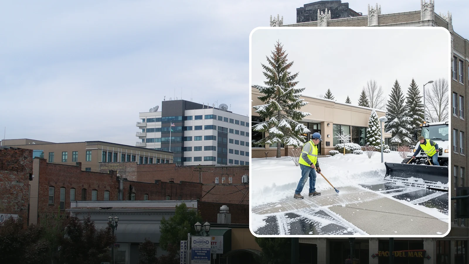 Medical Office Snow Plowing in Everett, Snohomish County, WA - We plow medical office lots and entrances early so patients, many with limited mobility, arrive on clear, safe pavement.