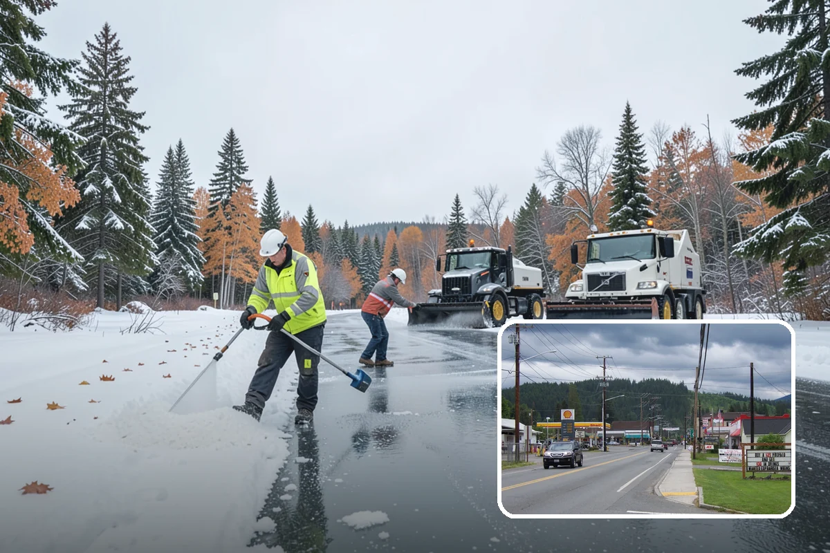 Medical Office Snow Plowing in Granite Falls, Snohomish County, WA - Patient lots and ADA stalls cleared before the first appointment