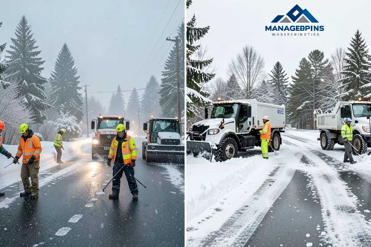 Medical Office Snow Plowing in Kenmore, King County, WA - Confirm clinic hours and mark ADA stalls and the entrance drive as top priority