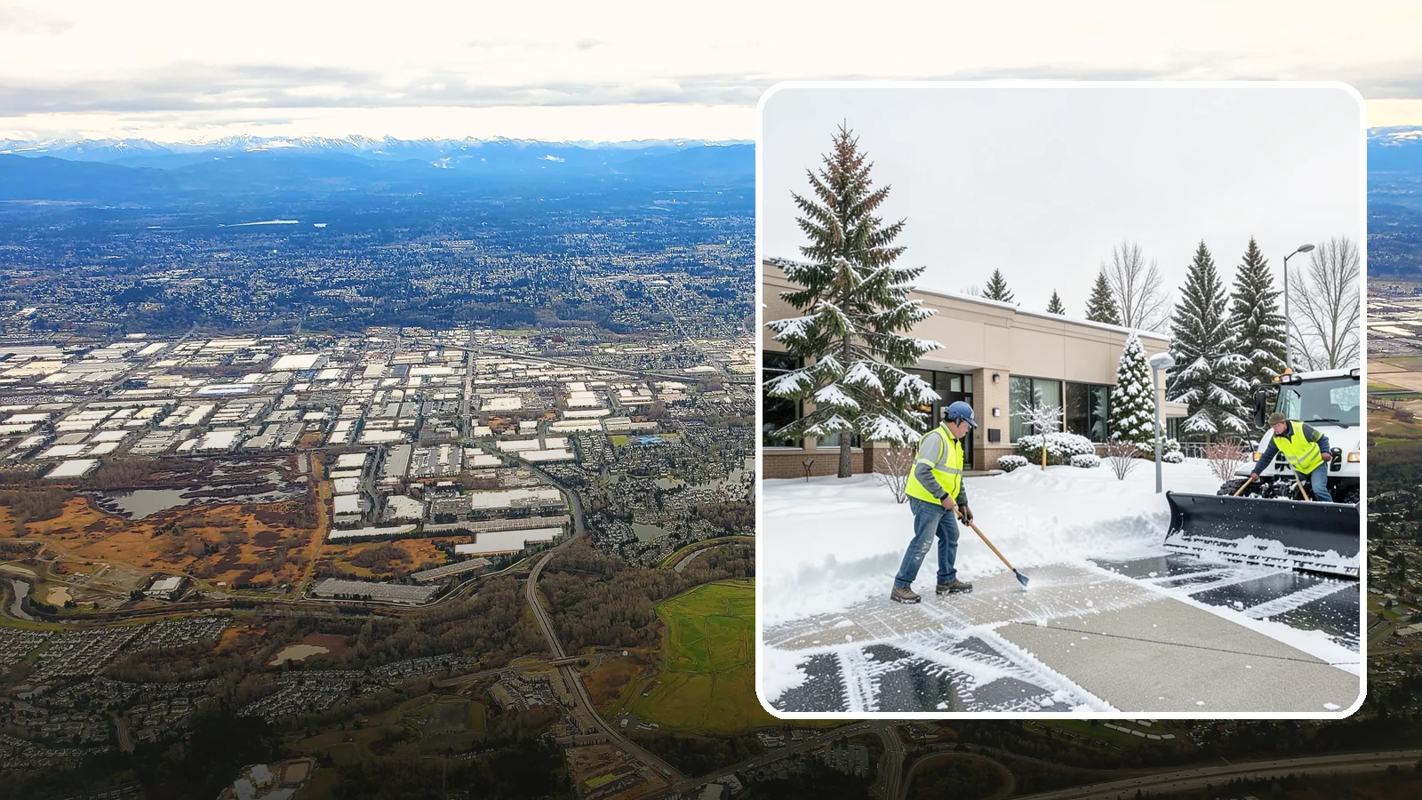 Medical Office Snow Plowing in Kent, King County, WA - We plow medical office lots and entrances early so patients, many with limited mobility, arrive on clear, safe pavement.