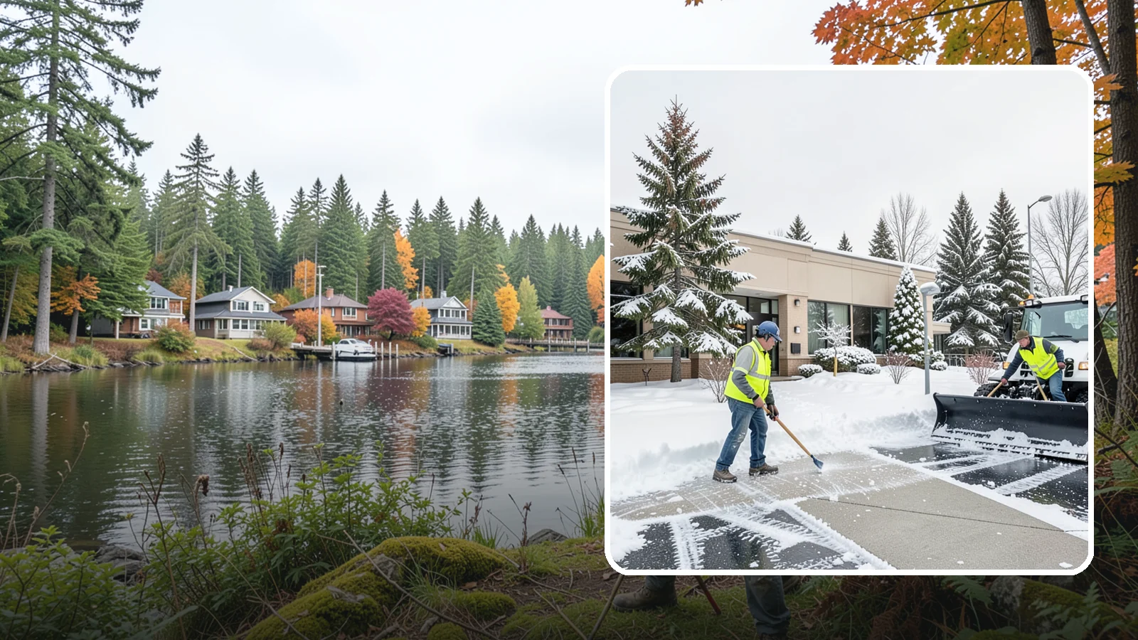 Medical Office Snow Plowing in La Conner, Skagit County, WA - We plow medical office lots and entrances early so patients, many with limited mobility, arrive on clear, safe pavement.