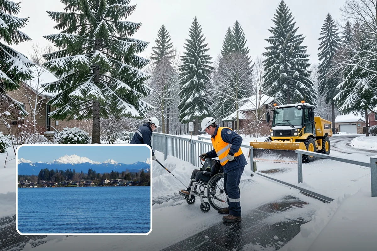 Medical Office Snow Plowing in Lake Stevens, Snohomish County, WA - Patient lots and ADA stalls cleared before the first appointment