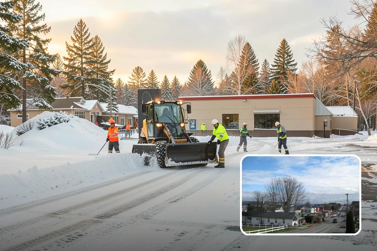 Medical Office Snow Plowing in Langley, Island County, WA - Patient lots and ADA stalls cleared before the first appointment