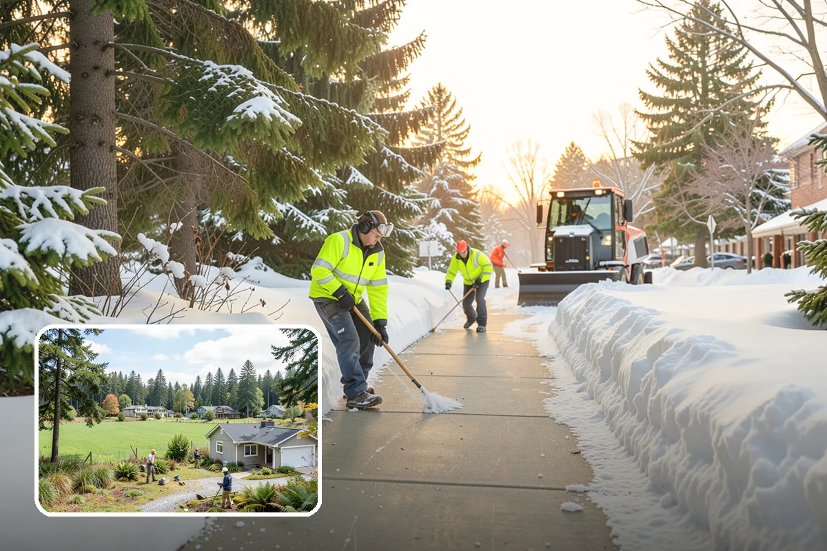 Medical Office Snow Plowing in Lyman, Skagit County, WA - Patient lots and ADA stalls cleared before the first appointment