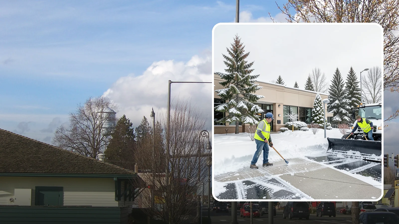 Medical Office Snow Plowing in Marysville, Snohomish County, WA - We plow medical office lots and entrances early so patients, many with limited mobility, arrive on clear, safe pavement.