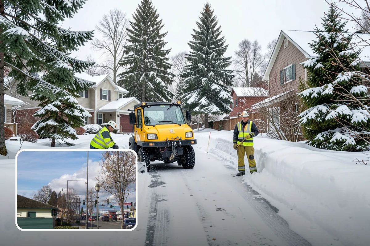 Medical Office Snow Plowing in Marysville, Snohomish County, WA - Patient lots and ADA stalls cleared before the first appointment