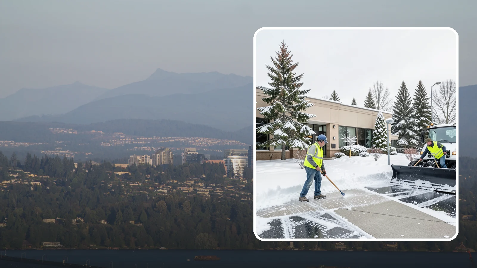 Medical Office Snow Plowing in Medina, King County, WA - We plow medical office lots and entrances early so patients, many with limited mobility, arrive on clear, safe pavement.