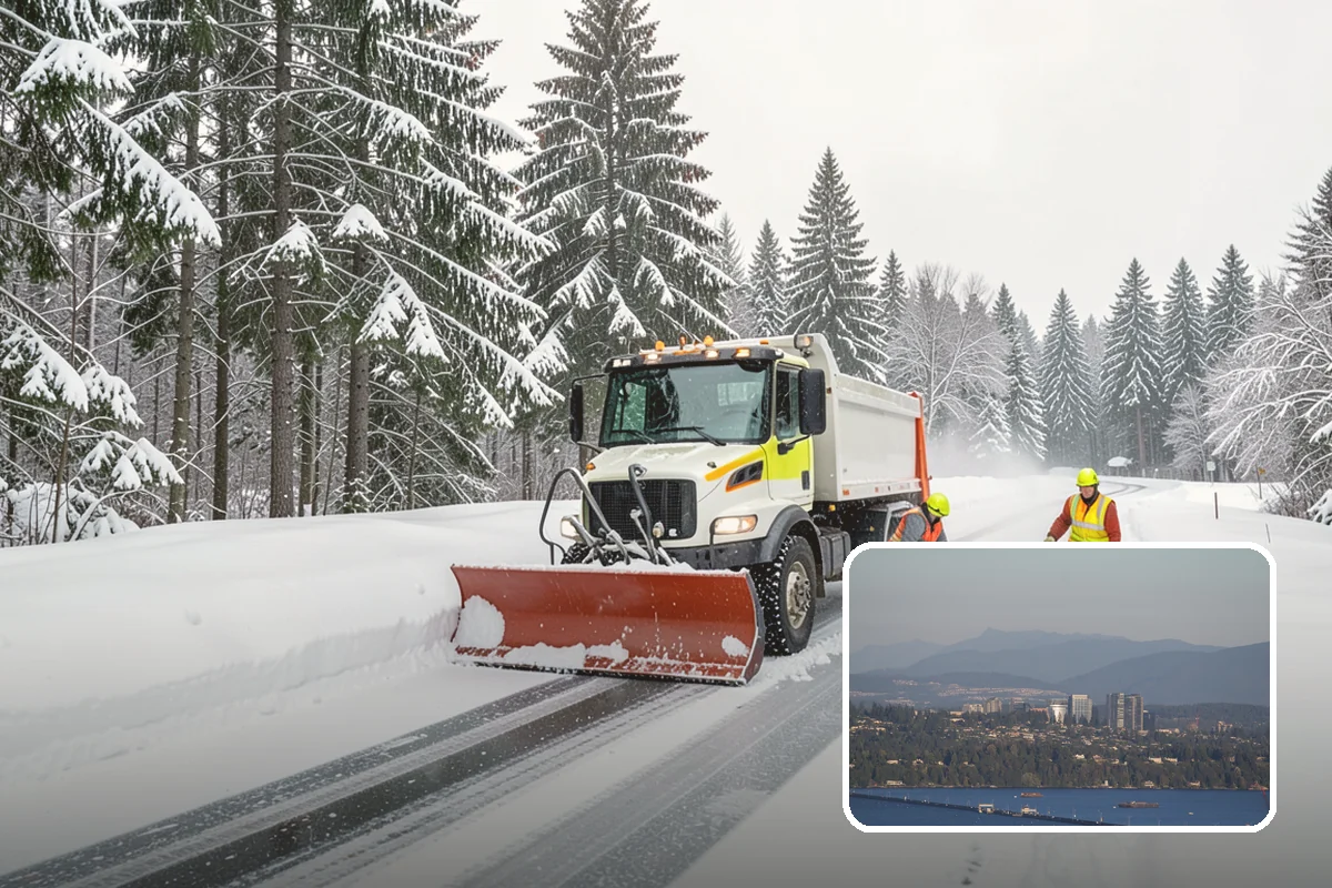 Medical Office Snow Plowing in Medina, King County, WA - Patient lots and ADA stalls cleared before the first appointment