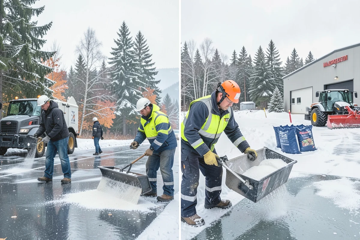 Medical Office Snow Plowing in Monroe, Snohomish County, WA - Confirm clinic hours and mark ADA stalls and the entrance drive as top priority