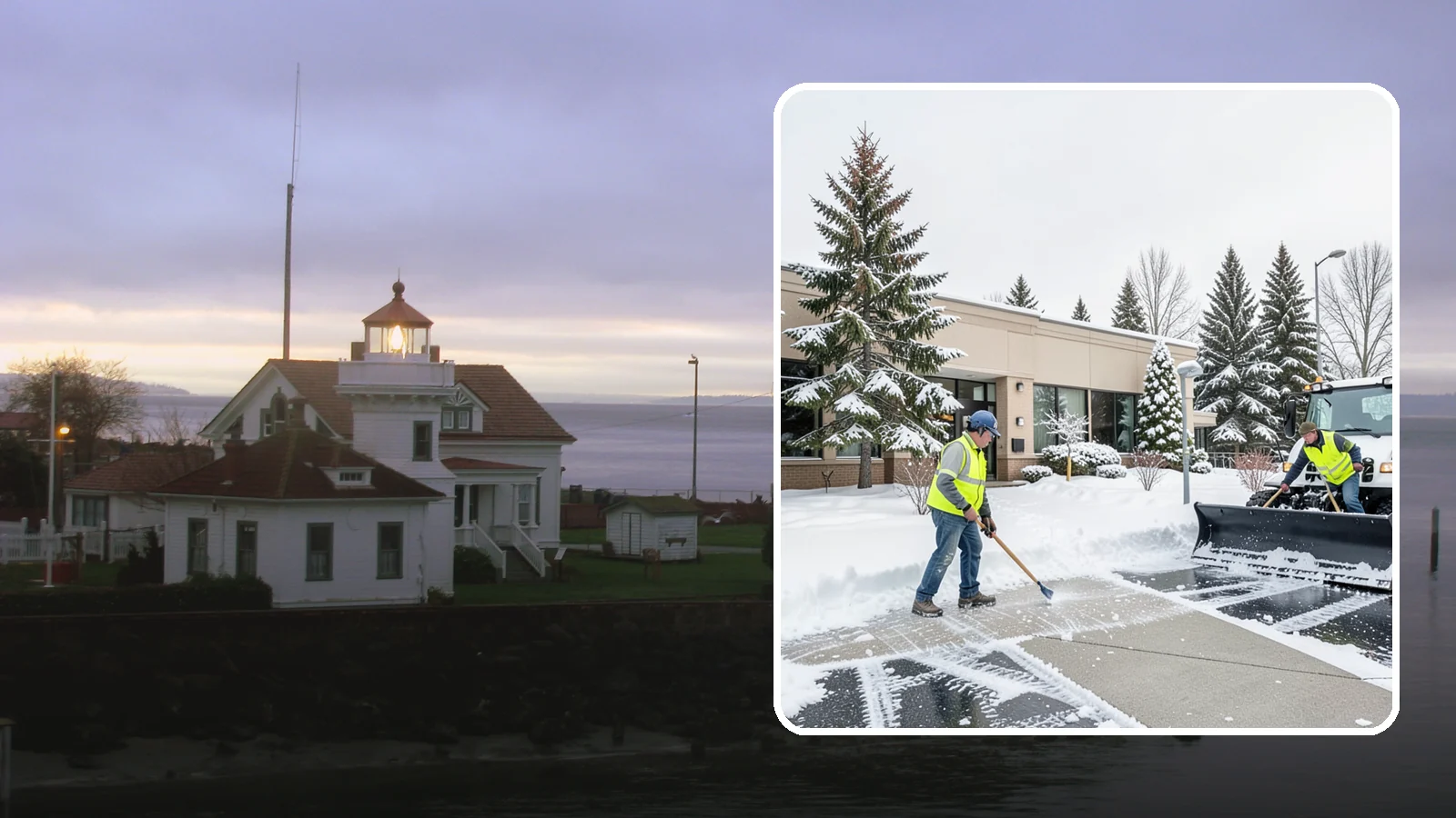 Medical Office Snow Plowing in Mukilteo, Snohomish County, WA - We plow medical office lots and entrances early so patients, many with limited mobility, arrive on clear, safe pavement.
