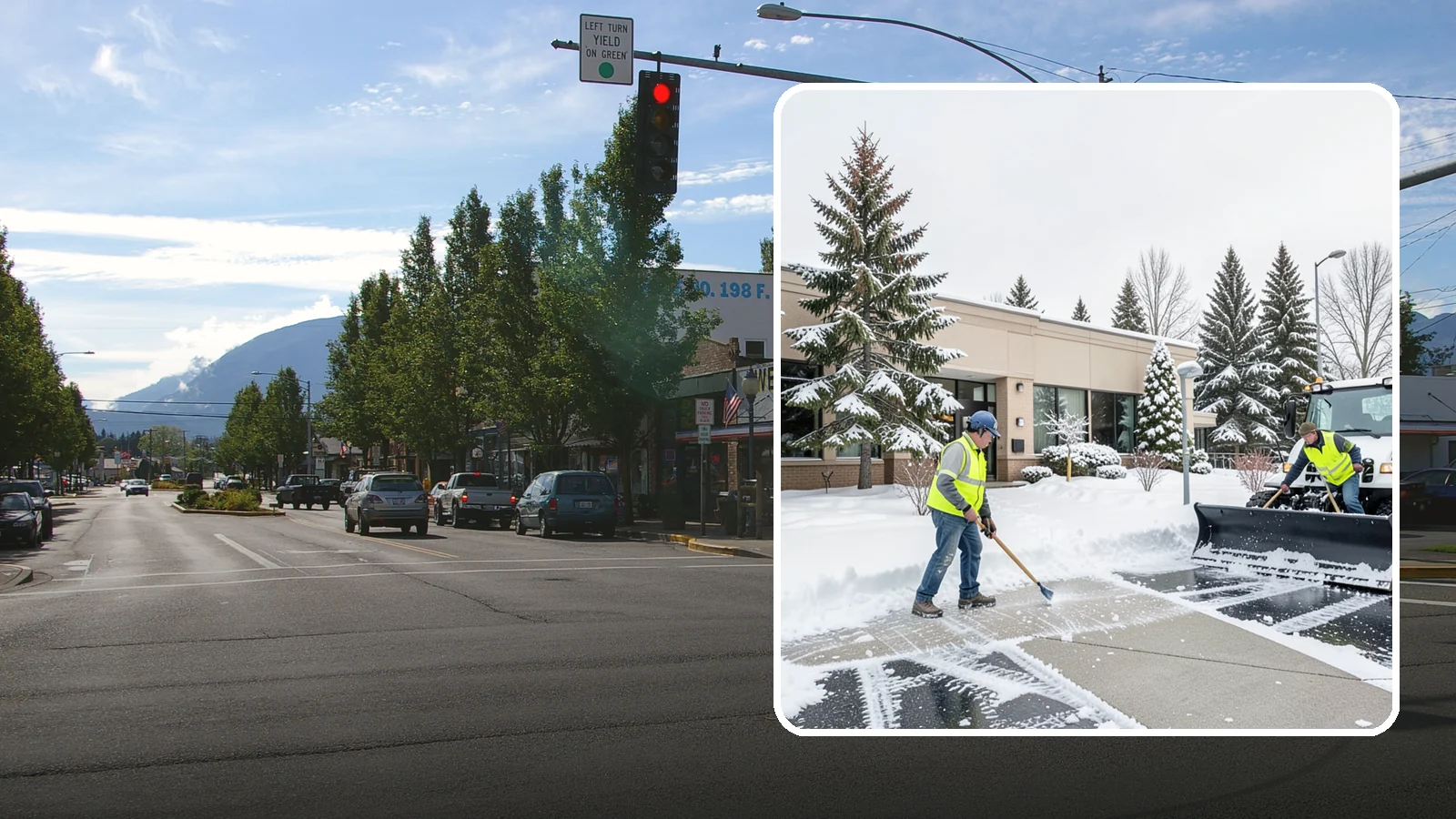 Medical Office Snow Plowing in North Bend, King County, WA - We plow medical office lots and entrances early so patients, many with limited mobility, arrive on clear, safe pavement.