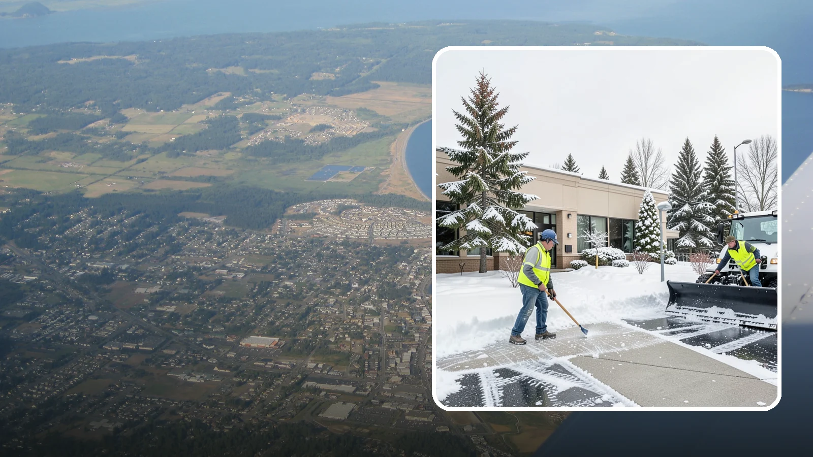 Medical Office Snow Plowing in Oak Harbor, Island County, WA - We plow medical office lots and entrances early so patients, many with limited mobility, arrive on clear, safe pavement.