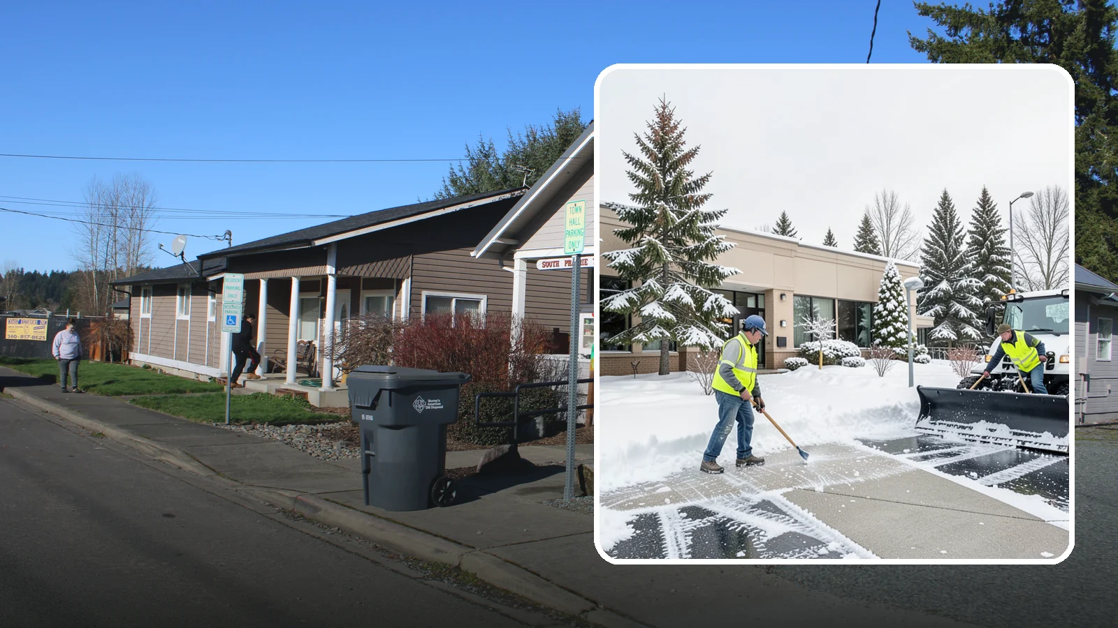 Medical Office Snow Plowing in South Prairie, Pierce County, WA - We plow medical office lots and entrances early so patients, many with limited mobility, arrive on clear, safe pavement.