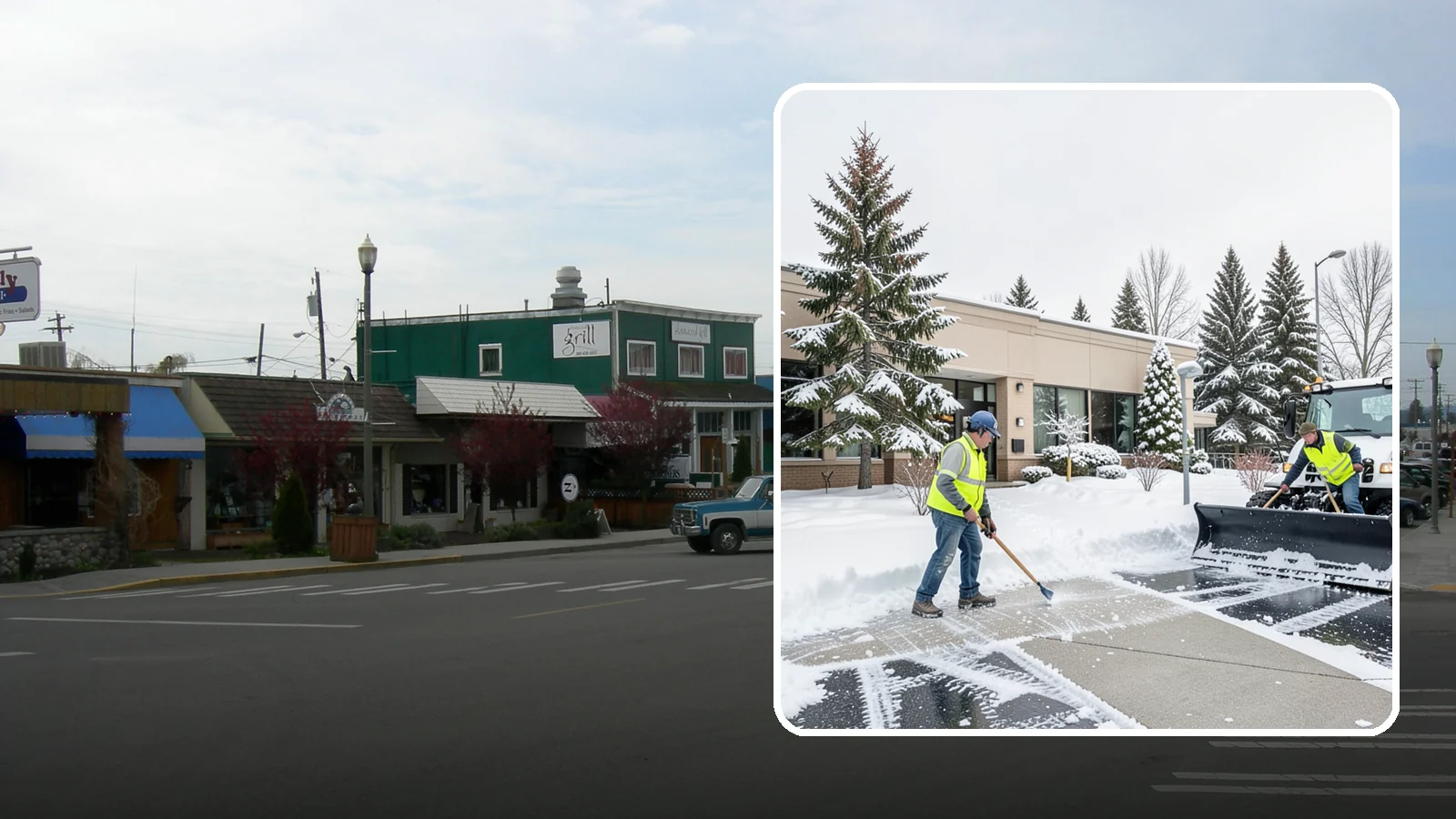 Medical Office Snow Plowing in Stanwood, Snohomish County, WA - We plow medical office lots and entrances early so patients, many with limited mobility, arrive on clear, safe pavement.