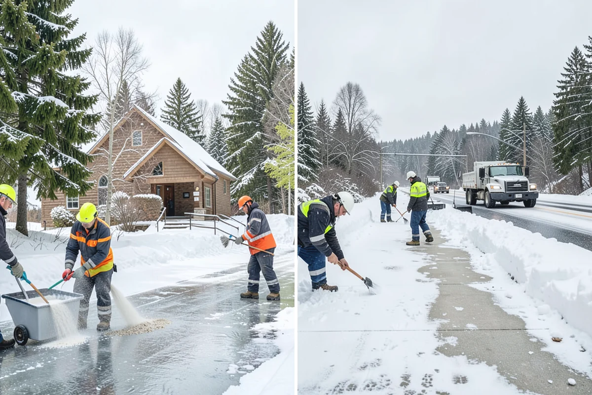 Medical Office Snow Plowing in Wilkeson, Pierce County, WA - Confirm clinic hours and mark ADA stalls and the entrance drive as top priority