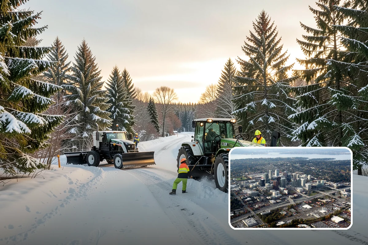 Medical Office Snow Removal in Bellevue, King County, WA - Priority clearing for patient drop-off and entrances
