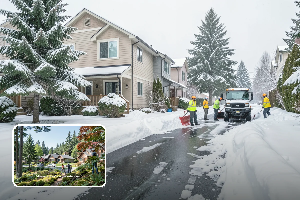 Medical Office Snow Removal in Edgewood, Pierce County, WA - Priority clearing for patient drop-off and entrances