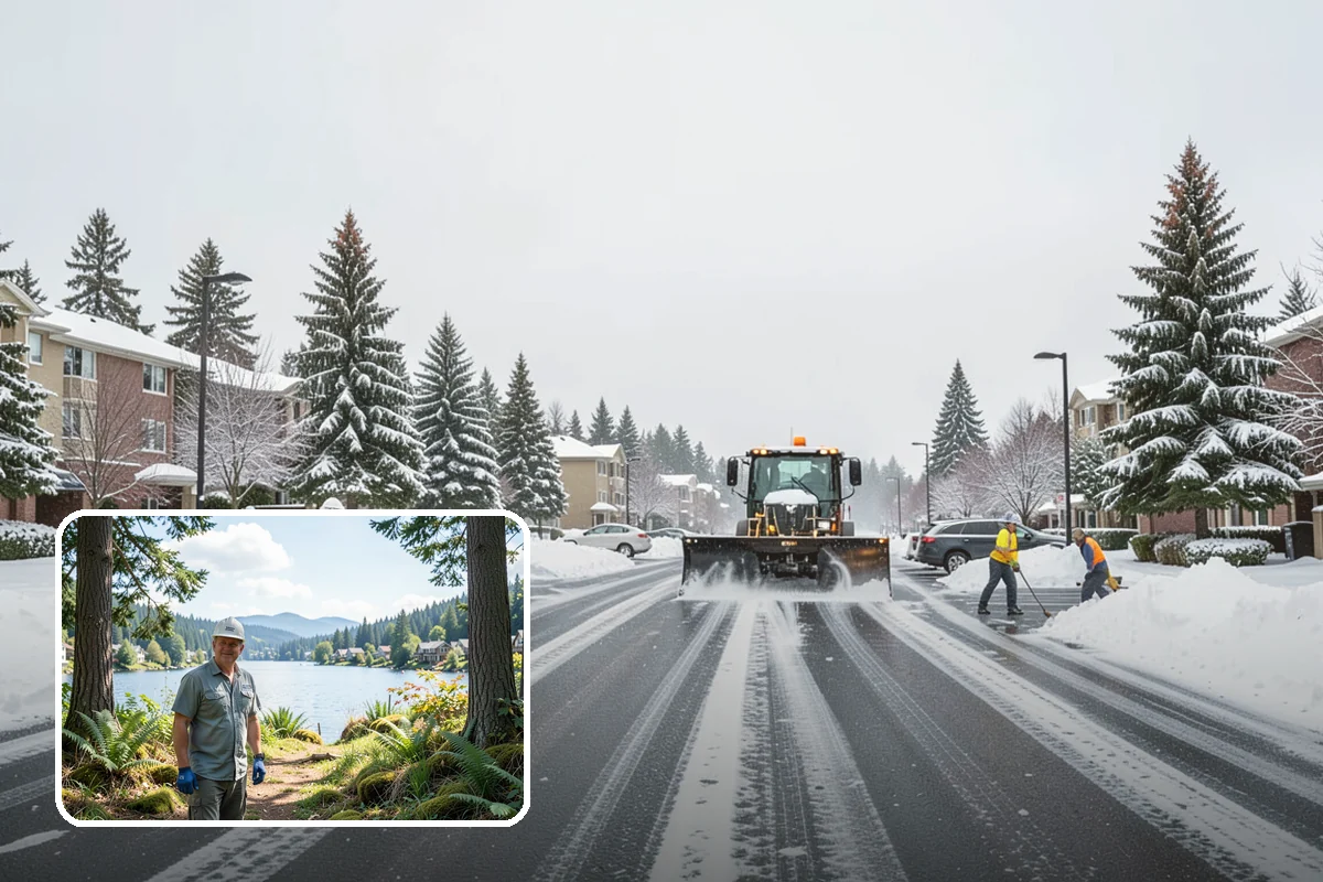 Medical Office Snow Removal in Milton, King County, WA - Priority clearing for patient drop-off and entrances