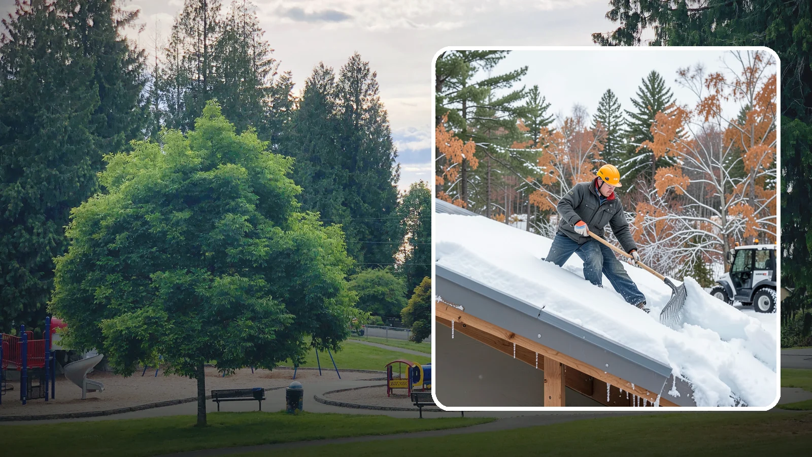 Metal Roof Snow Removal in Bonney Lake, Pierce County, WA - We clear snow from metal roofs safely, managing the sudden slides these slick surfaces are known for.