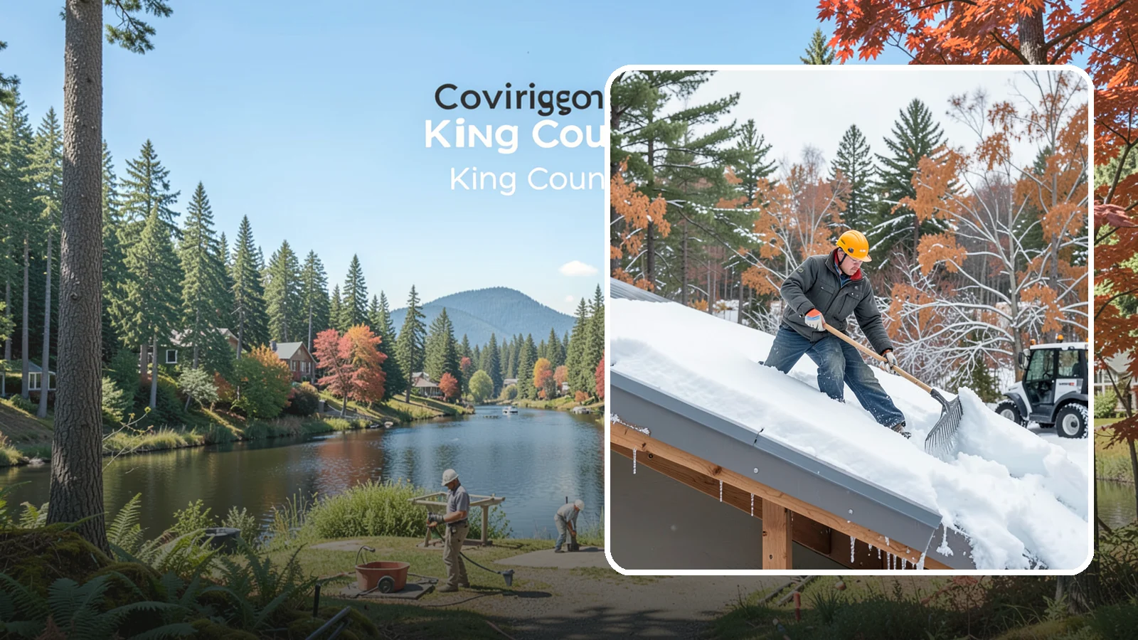 Metal Roof Snow Removal in Covington, King County, WA - We clear snow from metal roofs safely, managing the sudden slides these slick surfaces are known for.