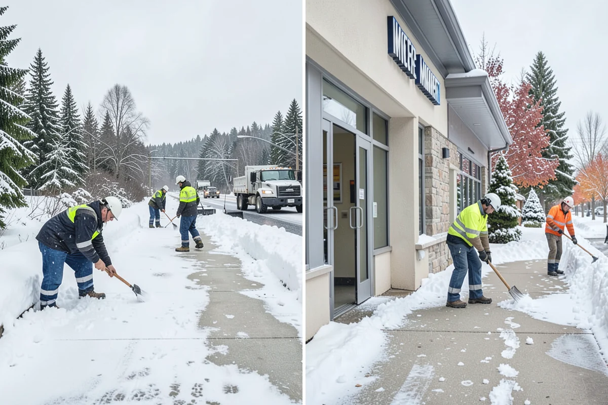 Metal Roof Snow Removal in Des Moines, King County, WA - Identify slide paths and clear the zones beneath the roof