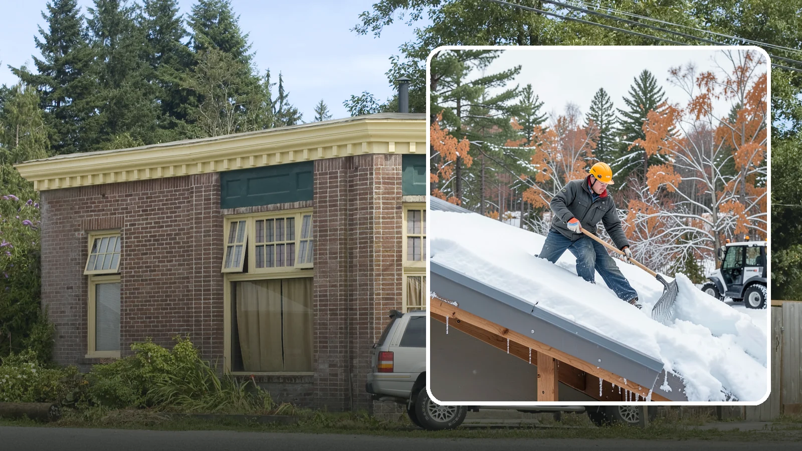 Metal Roof Snow Removal in Hamilton, Skagit County, WA - We clear snow from metal roofs safely, managing the sudden slides these slick surfaces are known for.