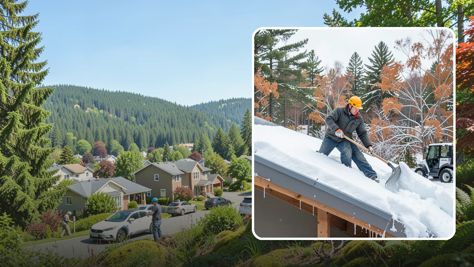 Metal Roof Snow Removal in Index, Snohomish County, WA - We clear snow from metal roofs safely, managing the sudden slides these slick surfaces are known for.