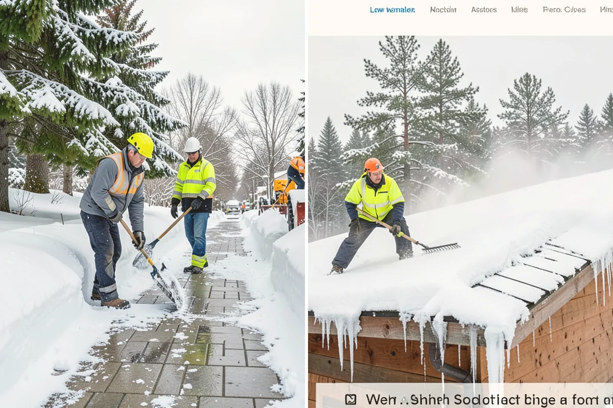 Metal Roof Snow Removal in Kirkland, King County, WA - Identify slide paths and clear the zones beneath the roof