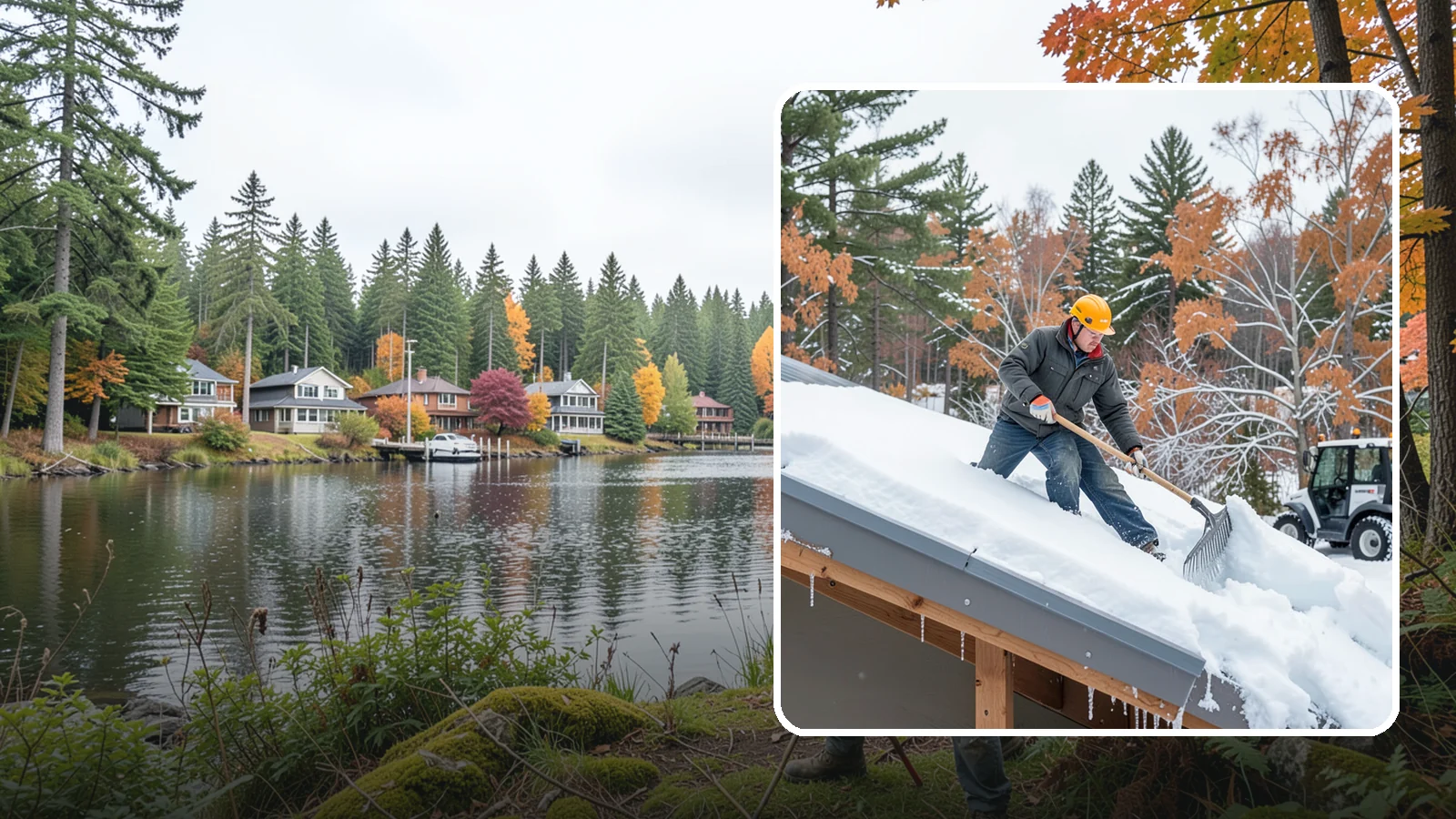 Metal Roof Snow Removal in La Conner, Skagit County, WA - We clear snow from metal roofs safely, managing the sudden slides these slick surfaces are known for.