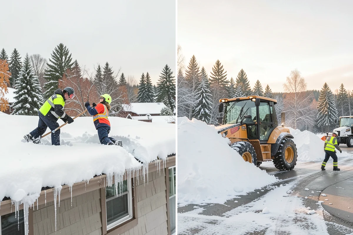 Metal Roof Snow Removal in La Conner, Skagit County, WA - Identify slide paths and clear the zones beneath the roof
