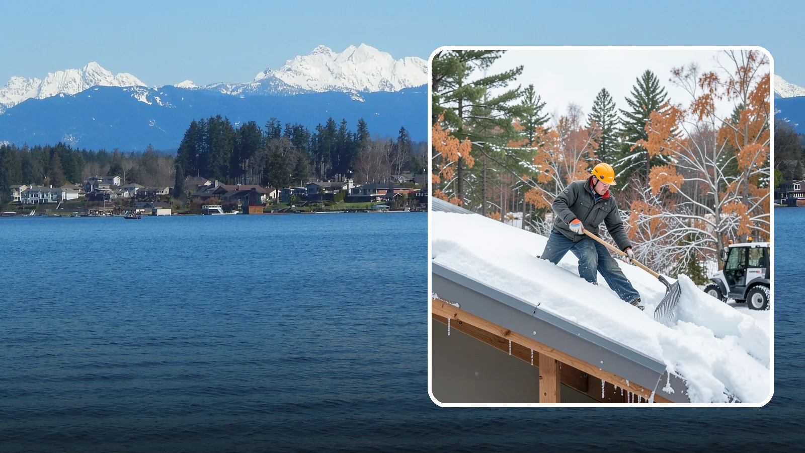 Metal Roof Snow Removal in Lake Stevens, Snohomish County, WA - We clear snow from metal roofs safely, managing the sudden slides these slick surfaces are known for.