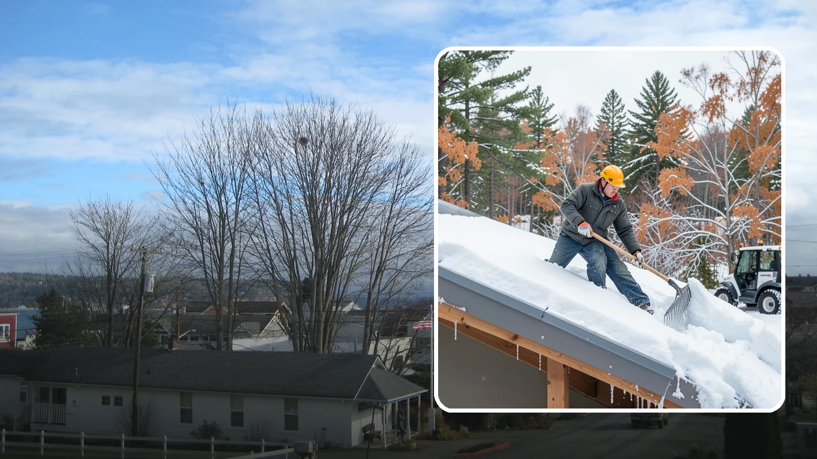 Metal Roof Snow Removal in Langley, Island County, WA - We clear snow from metal roofs safely, managing the sudden slides these slick surfaces are known for.