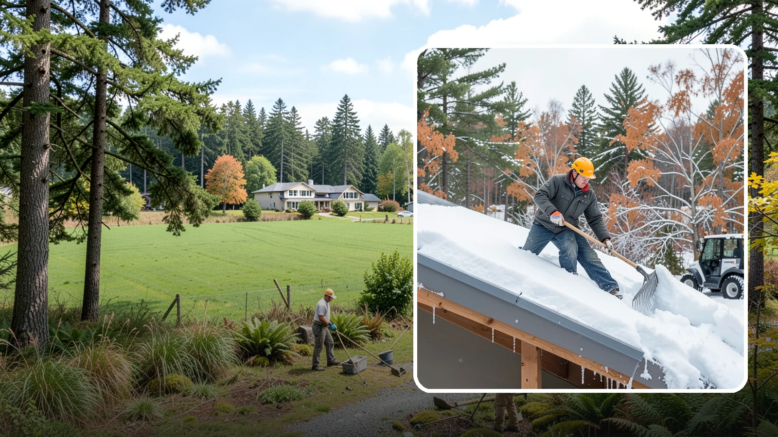 Metal Roof Snow Removal in Lyman, Skagit County, WA - We clear snow from metal roofs safely, managing the sudden slides these slick surfaces are known for.
