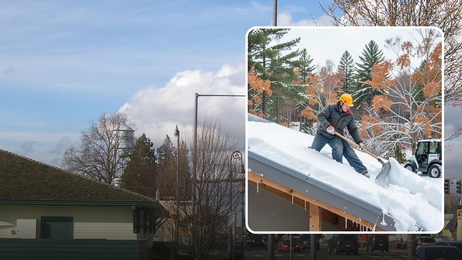 Metal Roof Snow Removal in Marysville, Snohomish County, WA - We clear snow from metal roofs safely, managing the sudden slides these slick surfaces are known for.