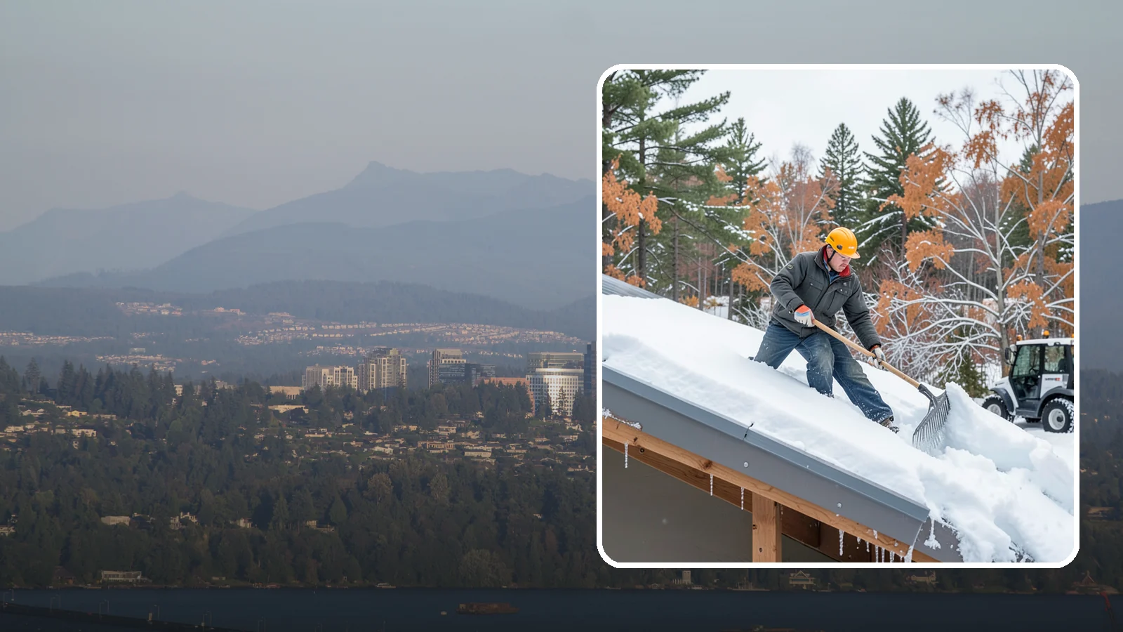Metal Roof Snow Removal in Medina, King County, WA - We clear snow from metal roofs safely, managing the sudden slides these slick surfaces are known for.