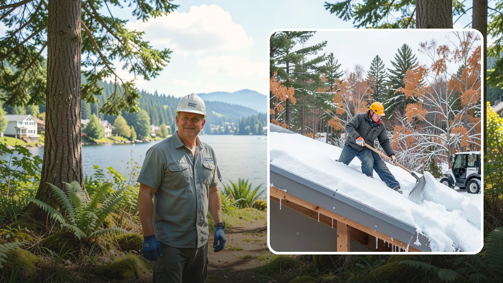 Metal Roof Snow Removal in Milton, King County, WA - We clear snow from metal roofs safely, managing the sudden slides these slick surfaces are known for.