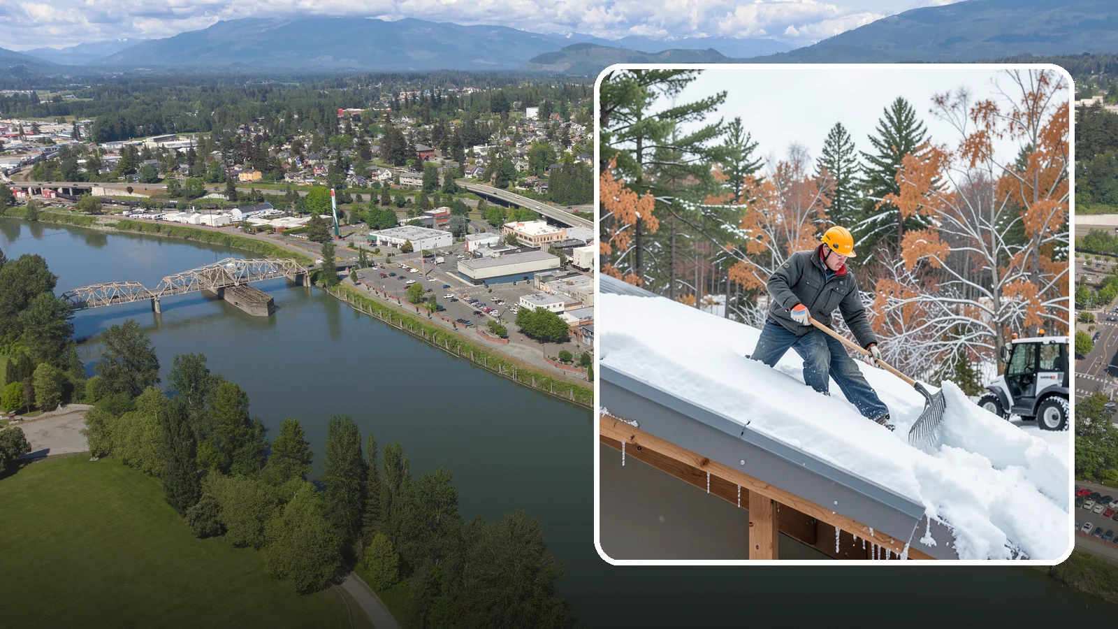 Metal Roof Snow Removal in Mount Vernon, Skagit County, WA - We clear snow from metal roofs safely, managing the sudden slides these slick surfaces are known for.