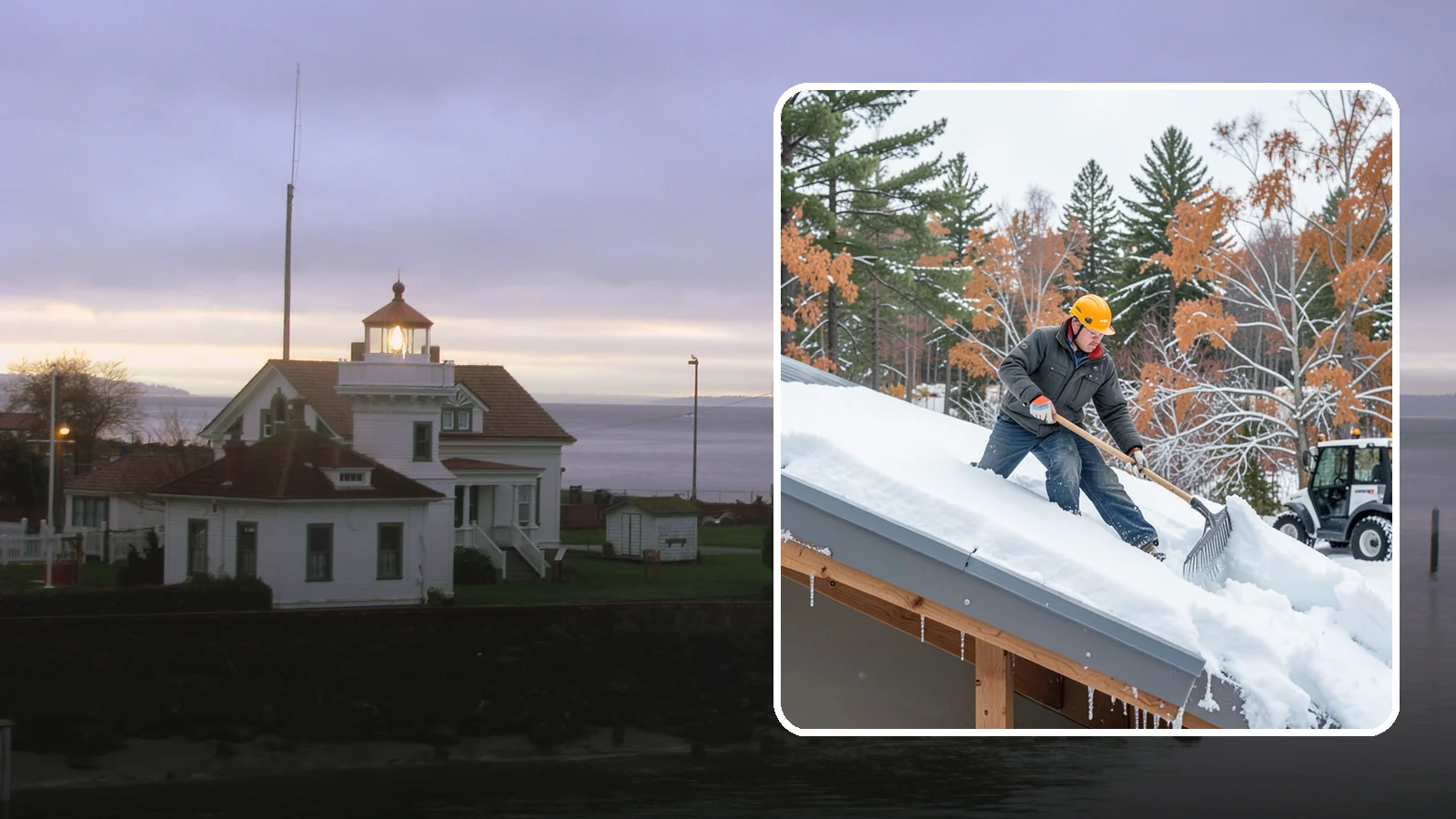 Metal Roof Snow Removal in Mukilteo, Snohomish County, WA - We clear snow from metal roofs safely, managing the sudden slides these slick surfaces are known for.