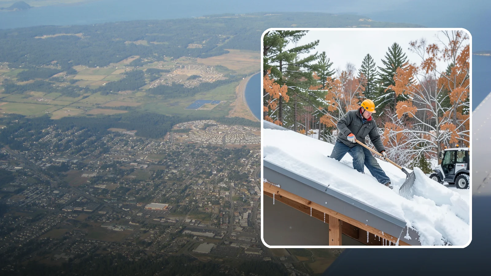 Metal Roof Snow Removal in Oak Harbor, Island County, WA - We clear snow from metal roofs safely, managing the sudden slides these slick surfaces are known for.